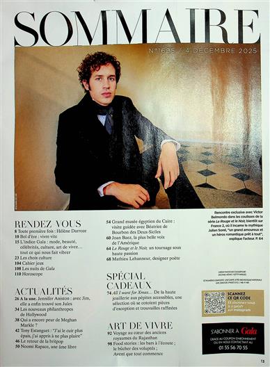 Gala Frankreich Inhaltsverzeichnis