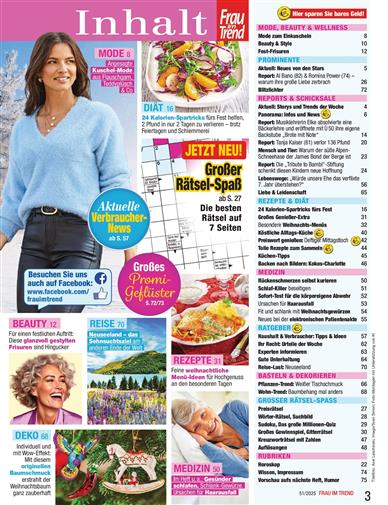 Frau im Trend Inhaltsverzeichnis