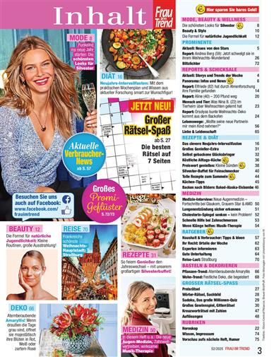 Frau im Trend Inhaltsverzeichnis
