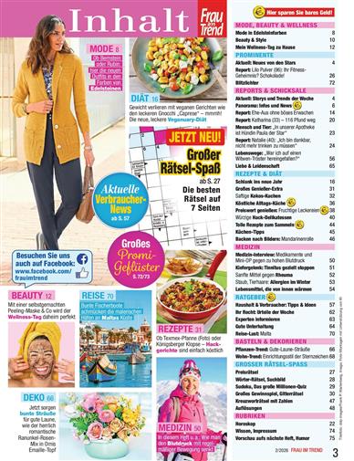 Frau im Trend Inhaltsverzeichnis