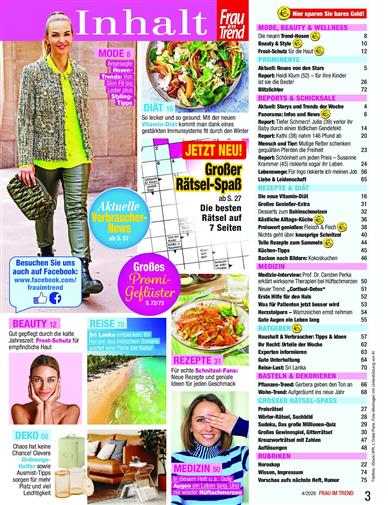 Frau im Trend Inhaltsverzeichnis