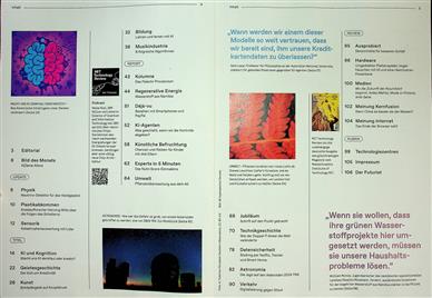 Technology Review Deutsch Inhaltsverzeichnis
