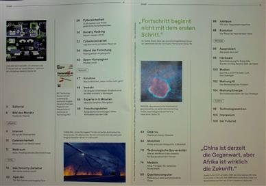 Technology Review Deutsch Inhaltsverzeichnis