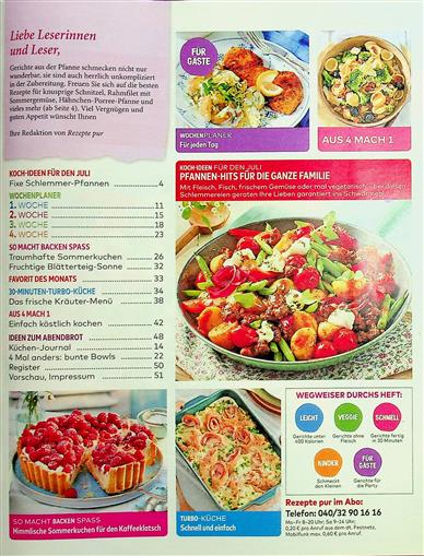 REZEPTE pur Inhaltsverzeichnis