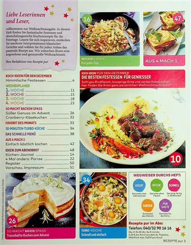 REZEPTE pur Inhaltsverzeichnis