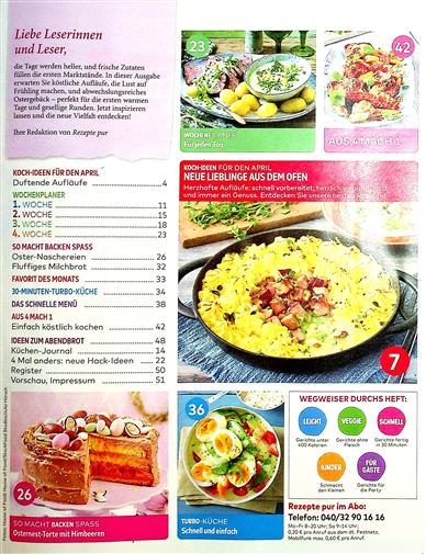 REZEPTE pur Inhaltsverzeichnis