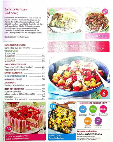 REZEPTE pur Inhaltsverzeichnis