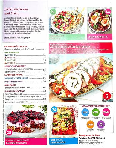 REZEPTE pur Inhaltsverzeichnis