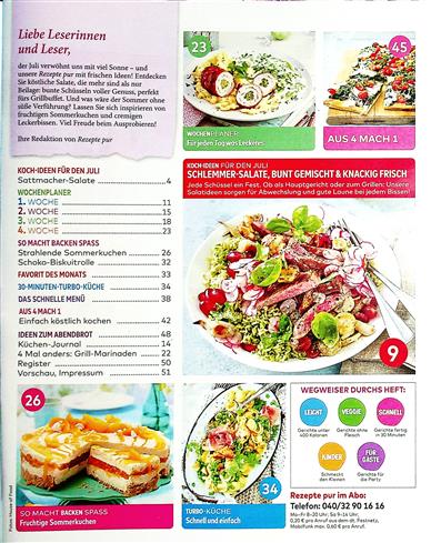 REZEPTE pur Inhaltsverzeichnis