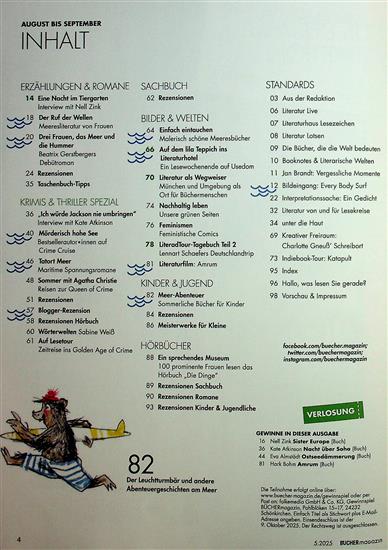 Bücher Inhaltsverzeichnis