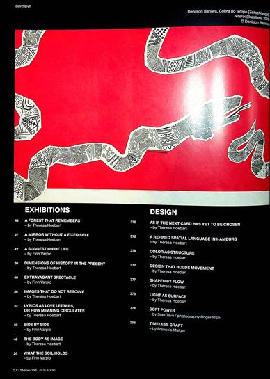 ZOO Magazine Inhaltsverzeichnis