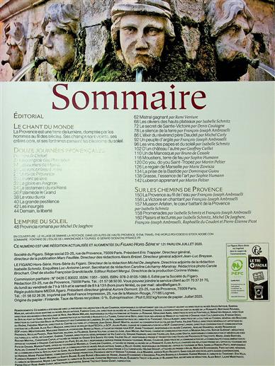 Le Figaro Hors Série Inhaltsverzeichnis