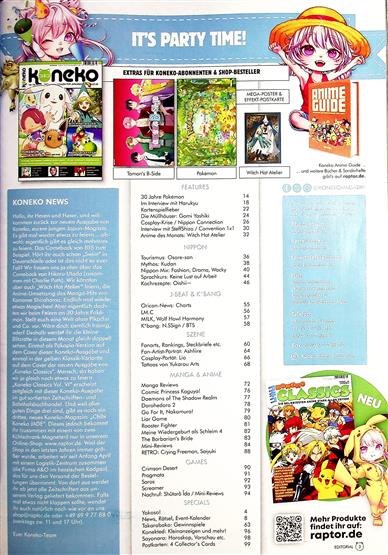 Koneko Inhaltsverzeichnis