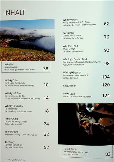 Whisky-Botschafter Inhaltsverzeichnis