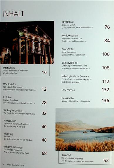 Whisky-Botschafter Inhaltsverzeichnis