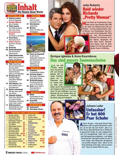 Freizeit Spass Inhaltsverzeichnis