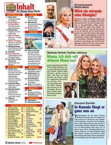 Freizeit Spass Inhaltsverzeichnis