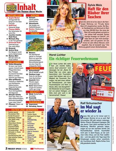 Freizeit Spass Inhaltsverzeichnis