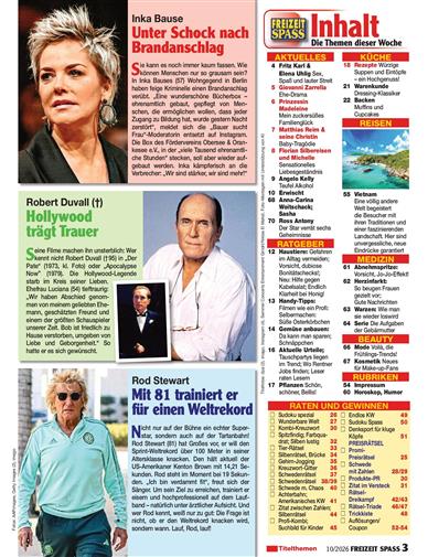 Freizeit Spass Inhaltsverzeichnis