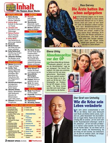 Freizeit Spass Inhaltsverzeichnis