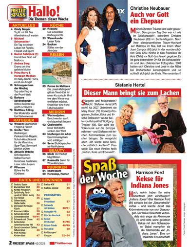 Freizeit Spass Inhaltsverzeichnis
