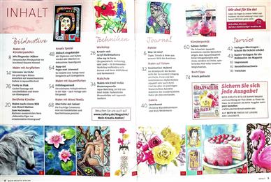 Mein Kreativ Atelier Inhaltsverzeichnis