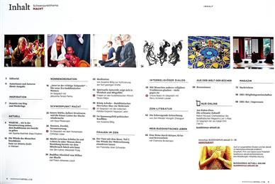 Buddhismus aktuell Inhaltsverzeichnis