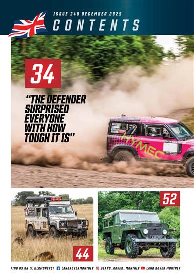 Land Rover Monthly Inhaltsverzeichnis