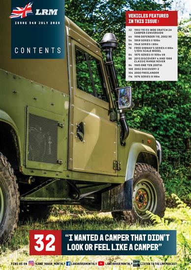 Land Rover Monthly Inhaltsverzeichnis