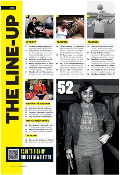 Four Four Two Inhaltsverzeichnis