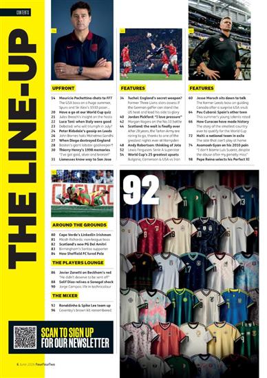 Four Four Two Inhaltsverzeichnis