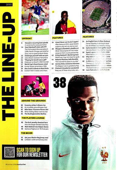 Four Four Two Inhaltsverzeichnis