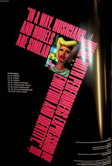 V Magazine Inhaltsverzeichnis
