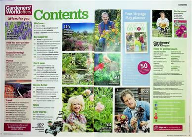 Gardeners World Inhaltsverzeichnis
