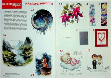 Dein Kreuzstich Magazin Inhaltsverzeichnis