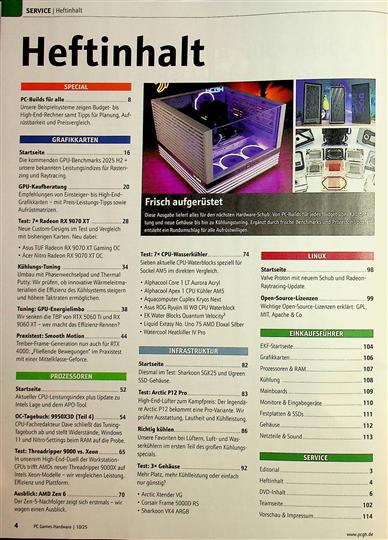 PC Games Hardware Magazin Inhaltsverzeichnis