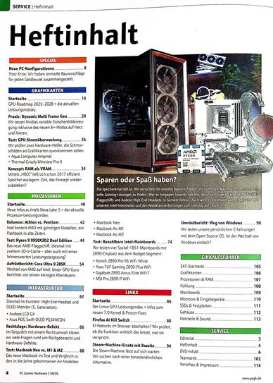 PC Games Hardware Magazin Inhaltsverzeichnis