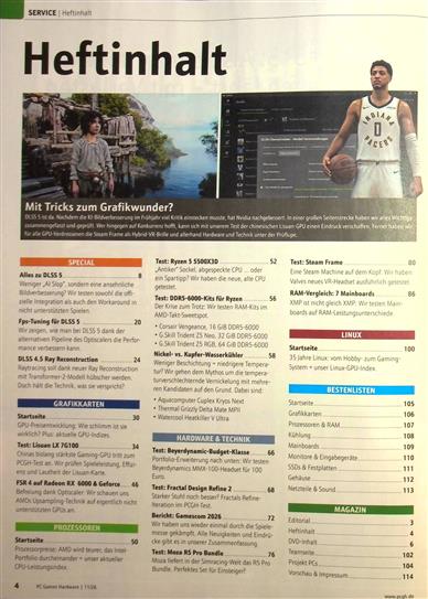 PC Games Hardware Magazin Inhaltsverzeichnis