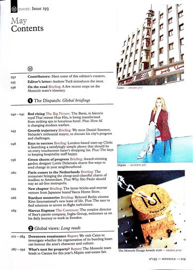 Monocle Inhaltsverzeichnis