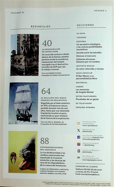 National Geographic Espana Inhaltsverzeichnis