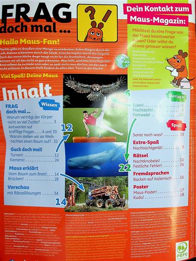 Frag doch mal die Maus Inhaltsverzeichnis