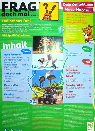 Frag doch mal die Maus Inhaltsverzeichnis