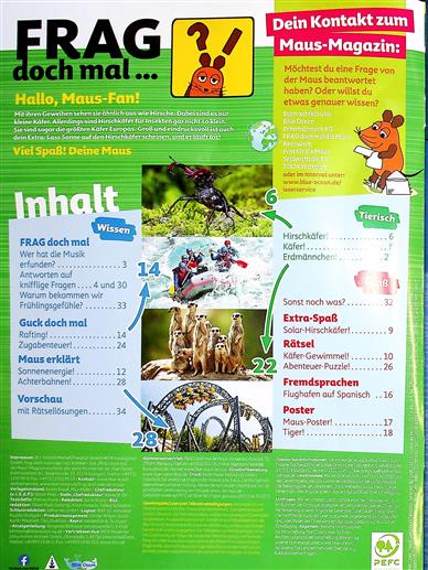 Frag doch mal die Maus Inhaltsverzeichnis