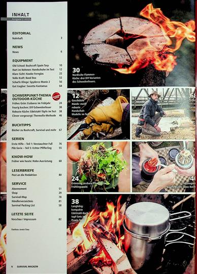 Survival Magazin Inhaltsverzeichnis