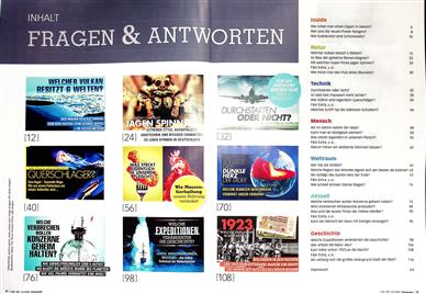 Welt der Wunder Kompakt Inhaltsverzeichnis