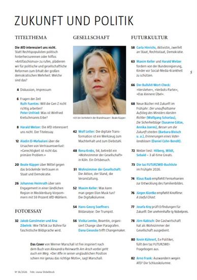 FuturZwei Inhaltsverzeichnis