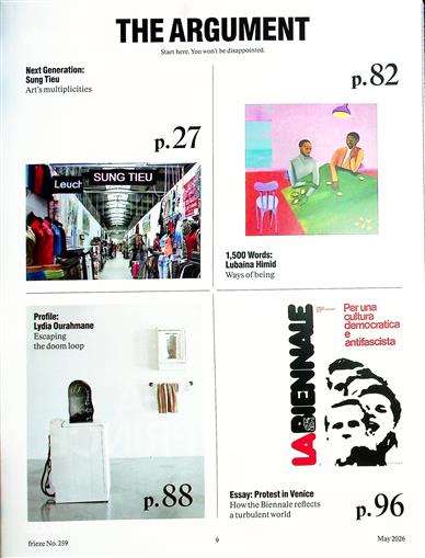 Frieze International Inhaltsverzeichnis