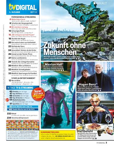 TV Digital XXL Inhaltsverzeichnis