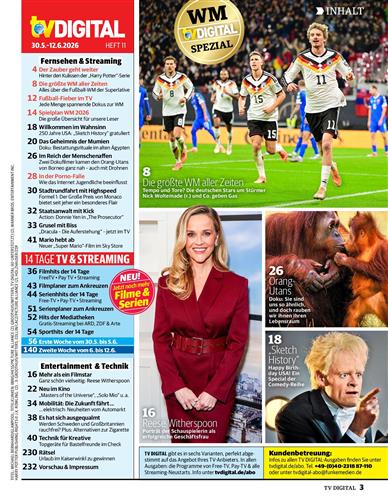 TV Digital XXL Inhaltsverzeichnis