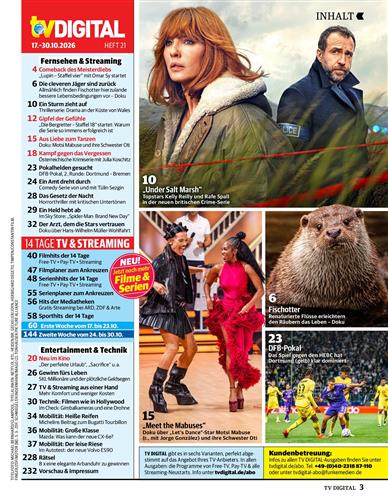 TV Digital XXL Inhaltsverzeichnis